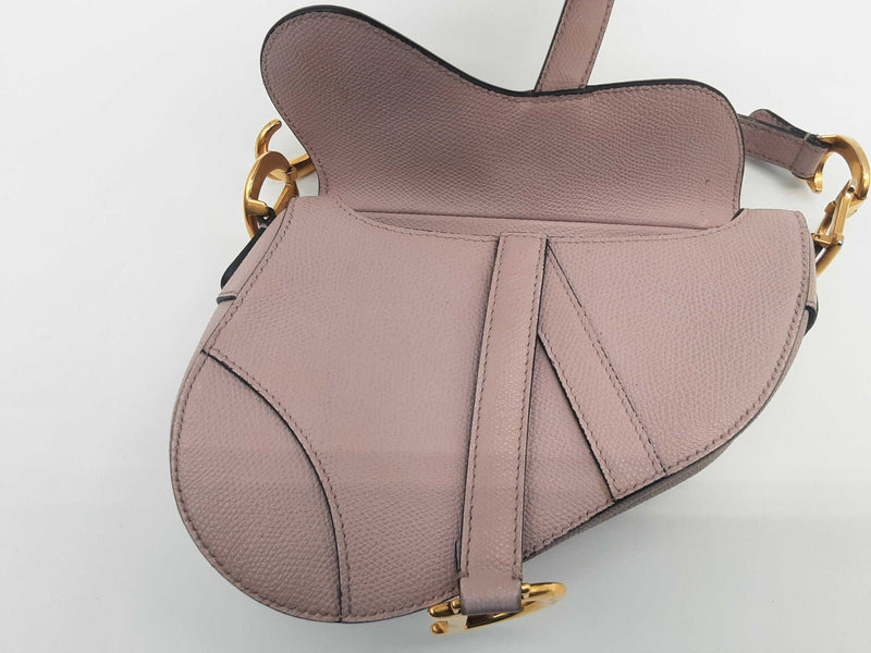 Christian Dior Saddle Blush Pink Grained Leather Handbag Do0625oxzxde