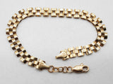 10k Yellow Gold 7.6g Hollow Rolex Style Bracelet 7.25 In Do1024oxzde