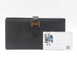 Hermès Bearn Long Wallet In Black Epsom Leather Fw0426ixzdu