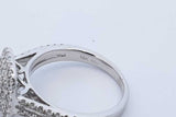 18k White Gold 1.7cttw Diamond Halo Ring 5.5 Grams Size 6.5 Eb0626exzde