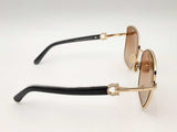 Salvatore Ferragamo Gancini Gold-tone Sunglasses Fw1224crsa