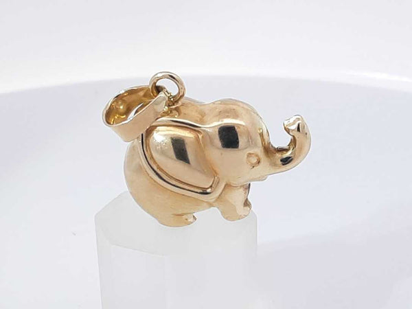 14k Yellow Gold 3.1 Grams Elephant Pendant Aa0825lzosa