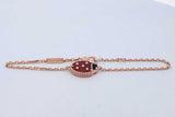 Van Cleef & Arpels 18k Rose Gold Ladybug Bracelet 4 Grams 7 Inch Eb0926lrxzde