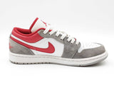 Nike Air Jordan 1 Low Se Sneakers - White, Light Smoke Grey, Gym Red Size 7.5 Fw0526wzdu
