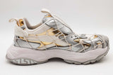 Versace Mercury Gold & Silver Caged Rope Overlay Sneakers Size 42 Eb0626crsa