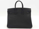 Hermes Togo Birkin 25 Black Handbag Aa0126oezxzsa
