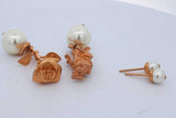 Christian Dior Mismatched Pair Of Gold Tone Faux Pearl Stud Earrings Eb0926lxzde