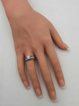 1.56 Cttw Diamond & 18k White Gold Engagement Ring 5.9 Grams Size 6 Fw0225lixzdu