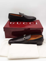 Gucci Jordaan Dark Brown Leather Loafers Size 11 Eb0726oxzsa