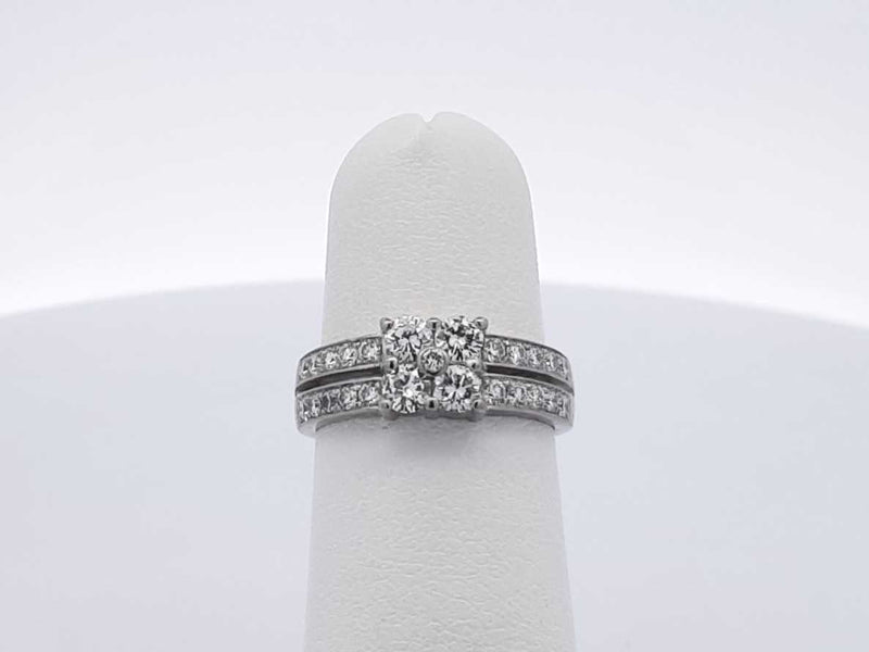 0.88 Cttw Diamond & 10k White Gold Ring 4.5 Grams Size 4.5 Fw0725rzxdu