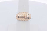 14k Yellow Gold Ribbed Dome Ring 7.2 Grams Size 6.5 Eb1224owxsa