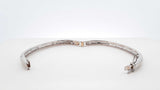 0.40 Cttw Diamond & 18k White Gold Bangle Bracelet 16 Grams 6 Inch Fw0925czxdu