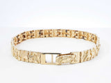 10k Yellow Gold Nugget Bracelet 13.5 Grams 7 Inch Fw0826izxdu
