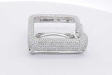 Lab Grown Diamond 14k White Gold Smart Watch Case Cover 33.6 Grams Eb0226lexzsa