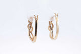 Diamond Hoop Earrings In 10k Yellow Gold 2.58 Grams Eb1124ersa