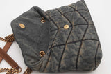 Yves Saint Laurent Denim Quilted Puffer Toy Bag Eb0626cxzsa