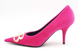 Balenciaga Fuchsia Velvet De Soie Heels Size 39 Eb1024lxzsa