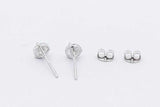 1.0cttw Lab Grown Diamond Stud Earrings In 14k White Gold 0.8 Grams Eb0326orxsa