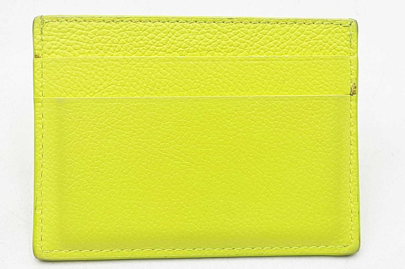 Balenciaga Neon Yellow Card Holder Wallet Eb1025rxdu
