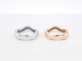 0.36 Cttw Diamond & 18k Gold Stacking Wave Rings 8.8 Gram Size 4.75 Fw00726crzdu
