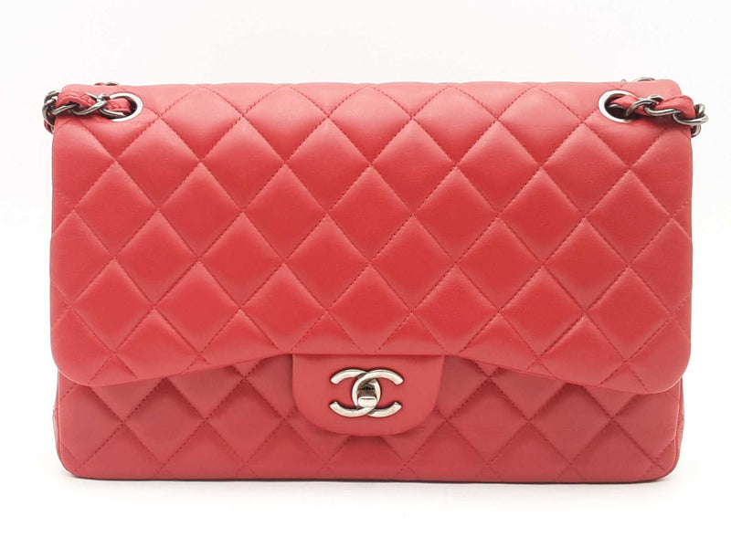 Chanel Lambskin Jumbo Double Flap Shoulder Bag Aa0325pozxsa
