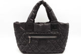 Chanel Coco Cocoon Quilted Black Nylon Puffer Tote Bag Eb0926rxzsa