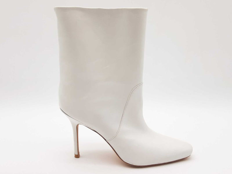 Stuart Weitzman Ebb White Smooth Calf Leather Ankle Boots Size 7 Do0423crde