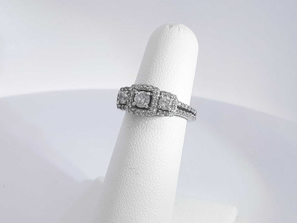 0.95 Cttw Diamond 14k White Gold Ring 4 Grams Size 5 Aa0625oxzsa
