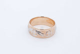 14k Yellow Gold Cross Engraved Wedding Band 7.7 Grams Size 10.5 Eb0626rxzde