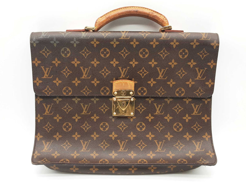 Louis Vuitton Brown Monogram Coated Canvas Briefcase Do0125wrxde