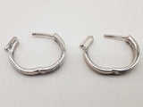1.10 Cttw Lab Grown Diamonds 0.925 Silver 6.7g Hoop Clasp Earrings Do0525lrde