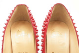 Christian Louboutin Red Patent Leather Spiked Peep Toe Pumps Size 40 Eb1224lxzsa