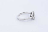18k White Gold Diamond Cluster Ring 4.3 Grams Size 5 Eb0526rrxde