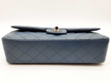 Chanel Medium Classic Double Flap Blue Quilted Leather Bag Do0825ixzxde