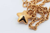 Gucci Script Logo Crystal Star Gold-tone Necklace 16 Inch Eb1225wxzsa