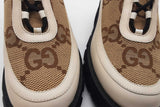 Gucci Gg Canvas & Leather Lace Up Platform Sneakers Size 39.5 Eb0925prxde