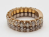 5.00 Cttw Diamonds 14k Two-tone Gold 13.0g Ring Size 9.5 Do0725wwxzde