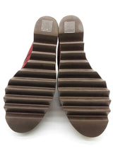 Stella Mccartney Leana Faux Suede Burgundy Wedges Size 40 Eb0925exde