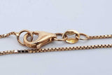 14k Yellow Gold Box Chain & Heart Pendant 2.8 Grams 18 Inch Eb0526lcrde