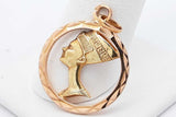 18k Yellow Gold Nefertiti Profile Pendant 3.3 Grams Eb0826oorsa