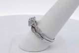 0.31cttw Lab Grown Diamond Wedding Set In 10k White Gold 4.5g Size 8 Eb0926ocrsa