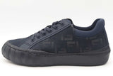 Fendi Blue Ff Logo Low Top Sneakers Size 11 Eb0126lxzsa