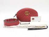 Gucci Gg Marmont Red Leather Belt Bag Sd0325wrzsa