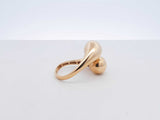 18k Yellow Gold Double Drop Wrap Ring 3.7 Grams Size 7 Fw0625oordu