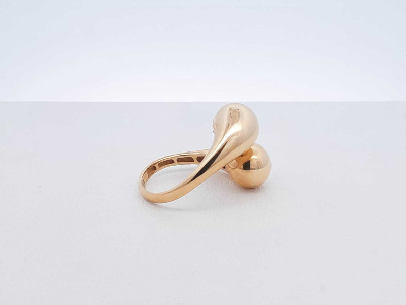 18k Yellow Gold Double Drop Wrap Ring 3.7 Grams Size 7 Fw0625oordu