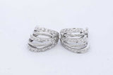0.54cttw Diamond Omega Back Earrings 18k White Gold Earrings 10.9g Eb0526sxzde