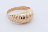 14k Yellow Gold Dome Ring 4.5 Grams Size 7.75 Eb0526opxde