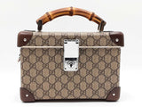Gucci Bamboo Globe Trotter Vanity Case In Gg Supreme Coated Canvas Fw0826lxzdu