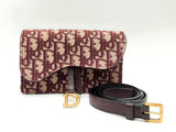 Christian Dior Saddle Belt Bag In Oblique Canvas Fw0125rxzsa