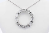 1.32ctw Lab Grown Diamond Circle Pendant Necklace In 925 5.4g 18 Inch Eb032lxwdu
